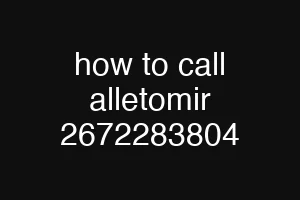 how to call alletomir 2672283804